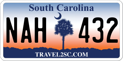 SC license plate NAH432
