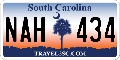 SC license plate NAH434