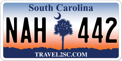 SC license plate NAH442