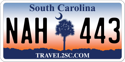 SC license plate NAH443