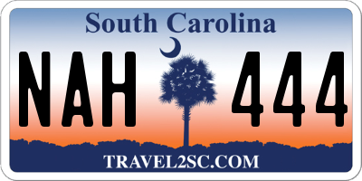 SC license plate NAH444