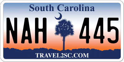 SC license plate NAH445
