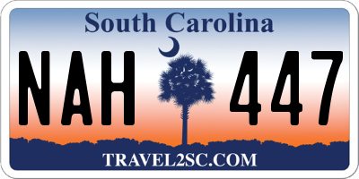 SC license plate NAH447