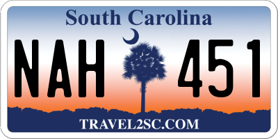 SC license plate NAH451