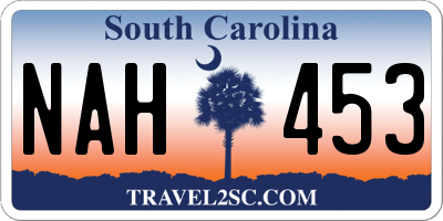 SC license plate NAH453