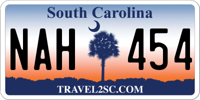 SC license plate NAH454