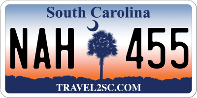 SC license plate NAH455
