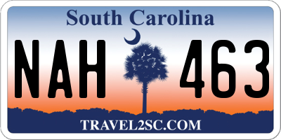 SC license plate NAH463