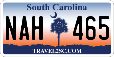 SC license plate NAH465