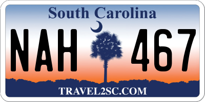 SC license plate NAH467