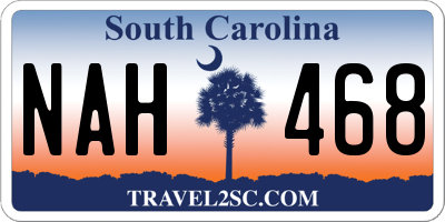 SC license plate NAH468