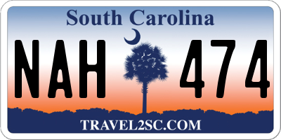 SC license plate NAH474