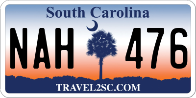 SC license plate NAH476