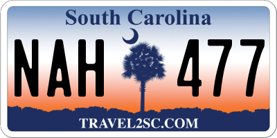 SC license plate NAH477