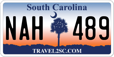 SC license plate NAH489