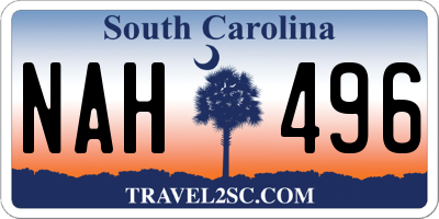 SC license plate NAH496