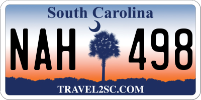 SC license plate NAH498