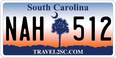 SC license plate NAH512