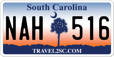 SC license plate NAH516