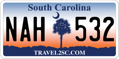 SC license plate NAH532