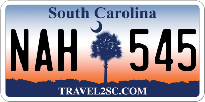 SC license plate NAH545