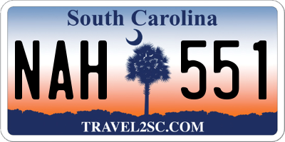 SC license plate NAH551