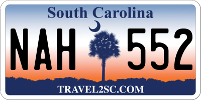 SC license plate NAH552