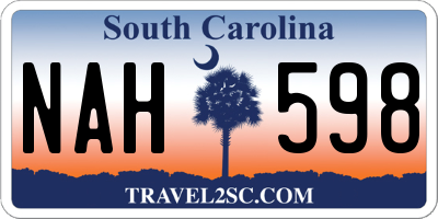 SC license plate NAH598