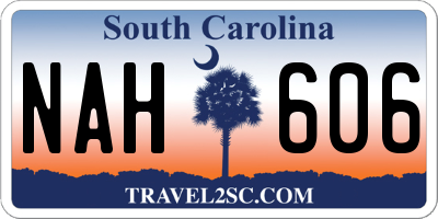 SC license plate NAH606