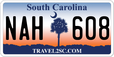 SC license plate NAH608