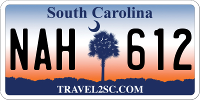 SC license plate NAH612