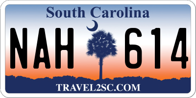 SC license plate NAH614