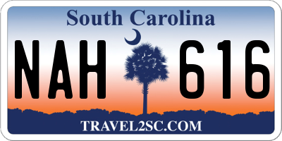 SC license plate NAH616