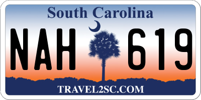 SC license plate NAH619