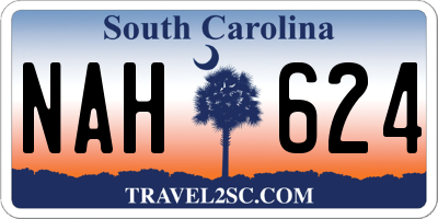 SC license plate NAH624