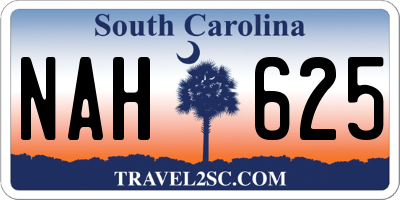SC license plate NAH625