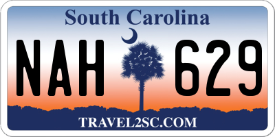 SC license plate NAH629