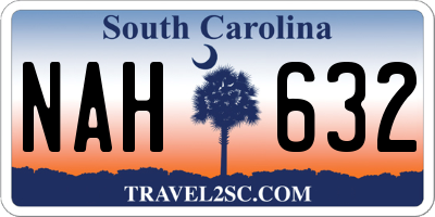 SC license plate NAH632