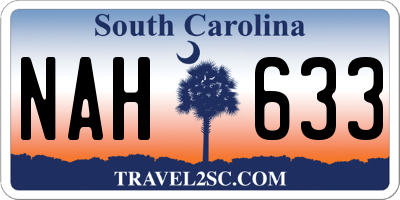 SC license plate NAH633