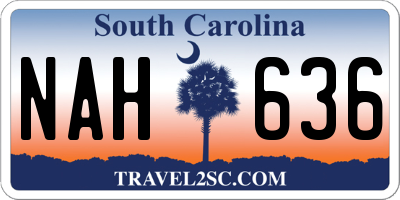 SC license plate NAH636
