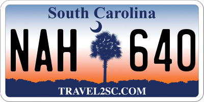 SC license plate NAH640
