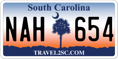 SC license plate NAH654