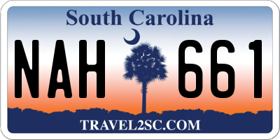 SC license plate NAH661