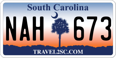 SC license plate NAH673
