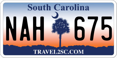SC license plate NAH675
