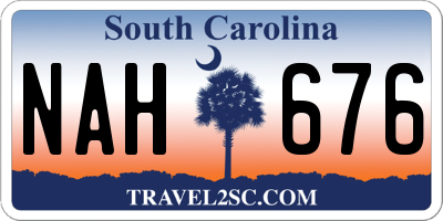 SC license plate NAH676