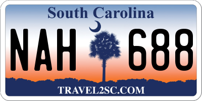 SC license plate NAH688
