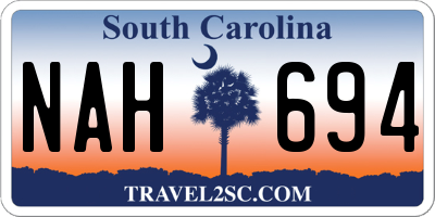 SC license plate NAH694