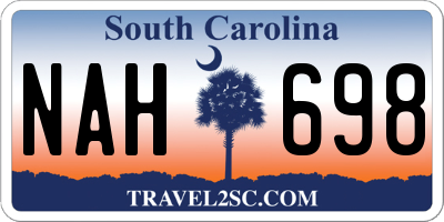 SC license plate NAH698