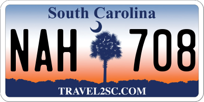 SC license plate NAH708